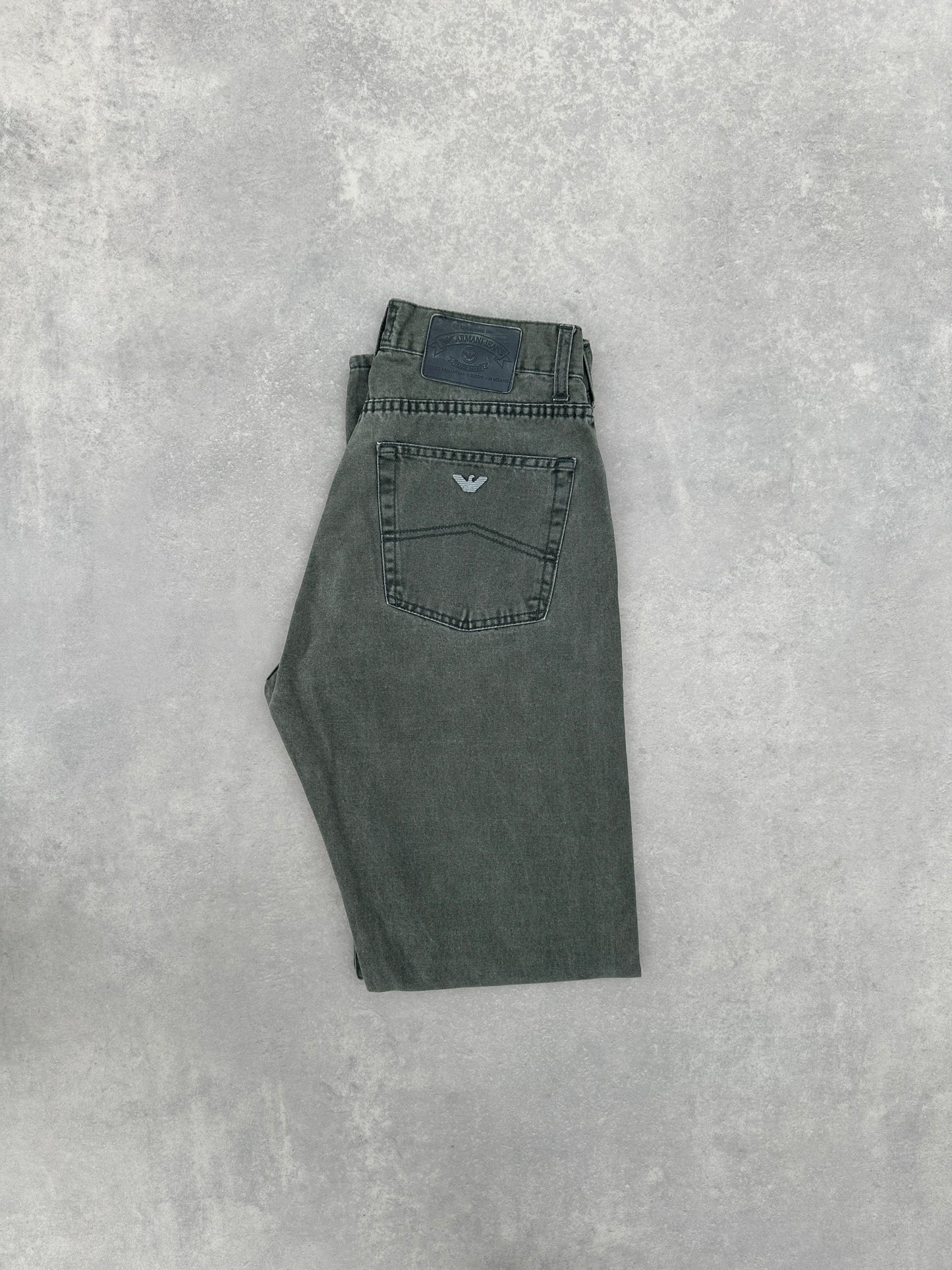 Armani Jeans 2000s muske zelene farmerke (30)