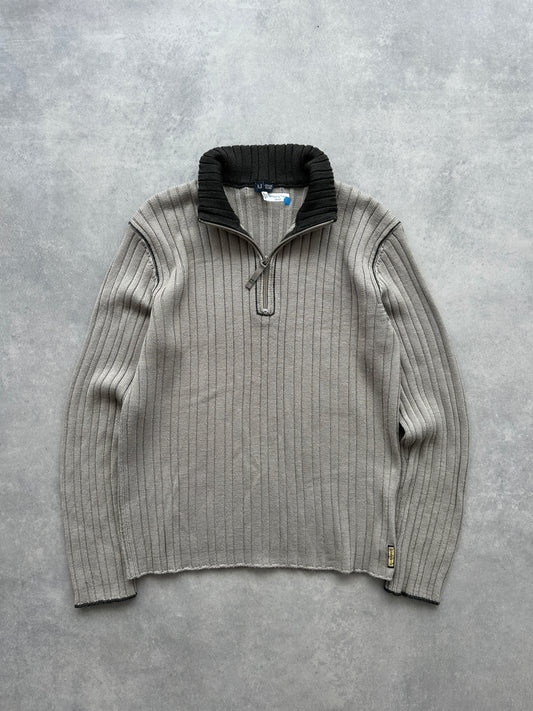Armani Jeans 2000s muški 1/4 zip džemper (XL)