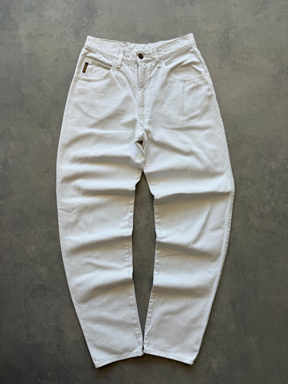 Armani Jeans vintage 2000s ženske bijele farmerke (32)