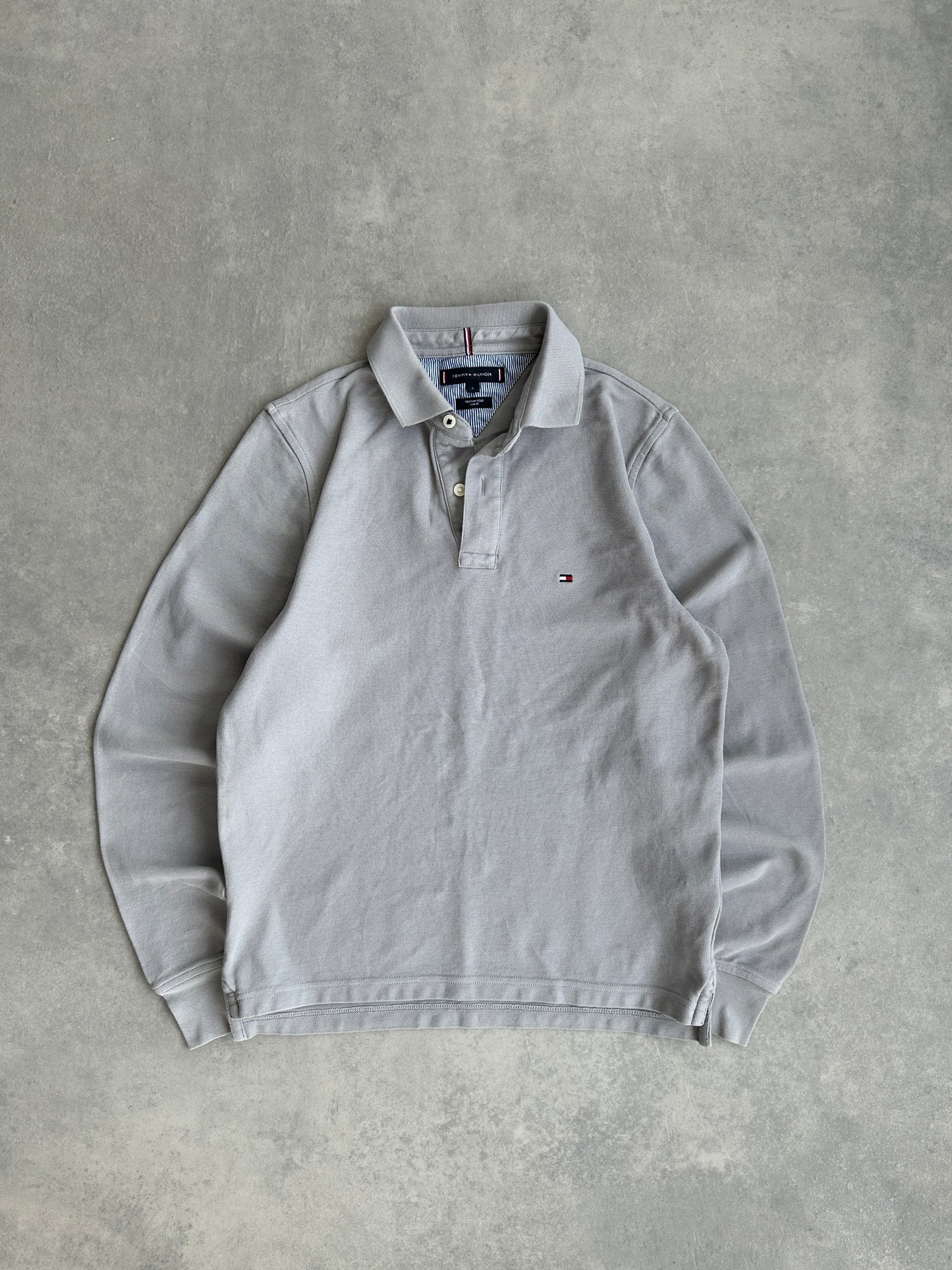 Tommy Hilfiger muška siva slim fit polo majica (S)