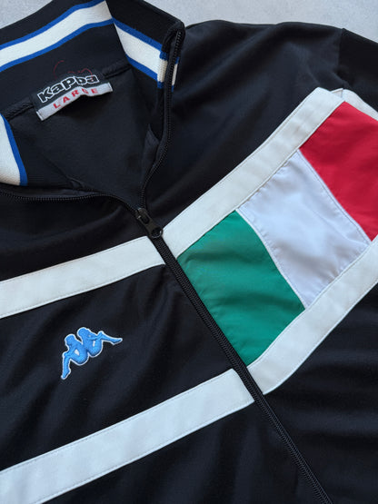 Kappa x Italia vintage muška crna dukserica (L)