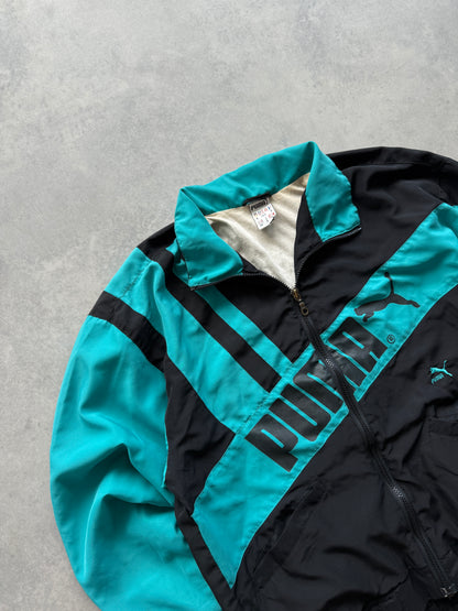 Puma vintage 90s muška zelena šuškava dukserica (M)