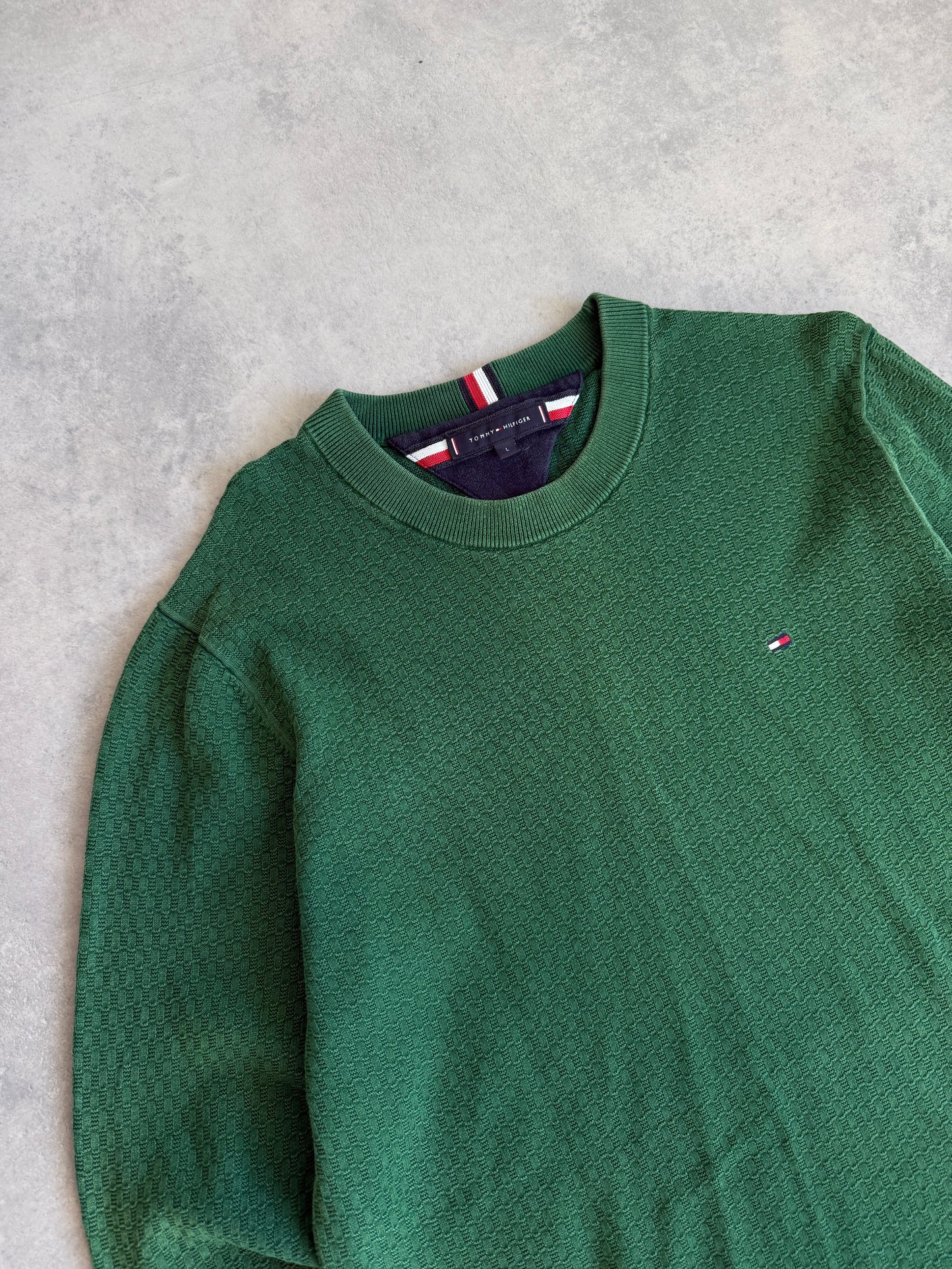 Tommy Hilfiger muški zeleni džemper (L)