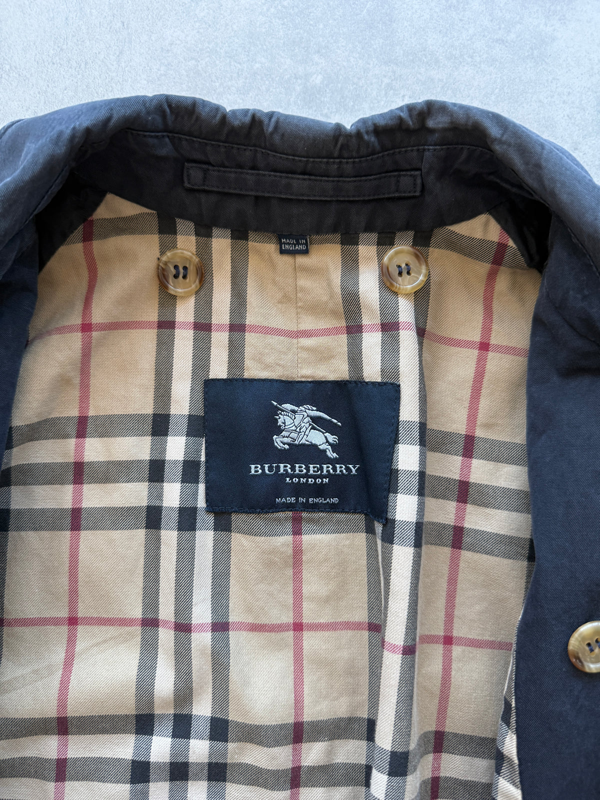 Burberry vintage muški navy plavi mantil (XXL)