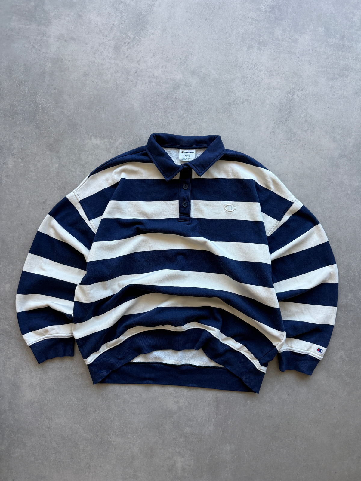 Champion retro muška prugasta dukserica (XL)