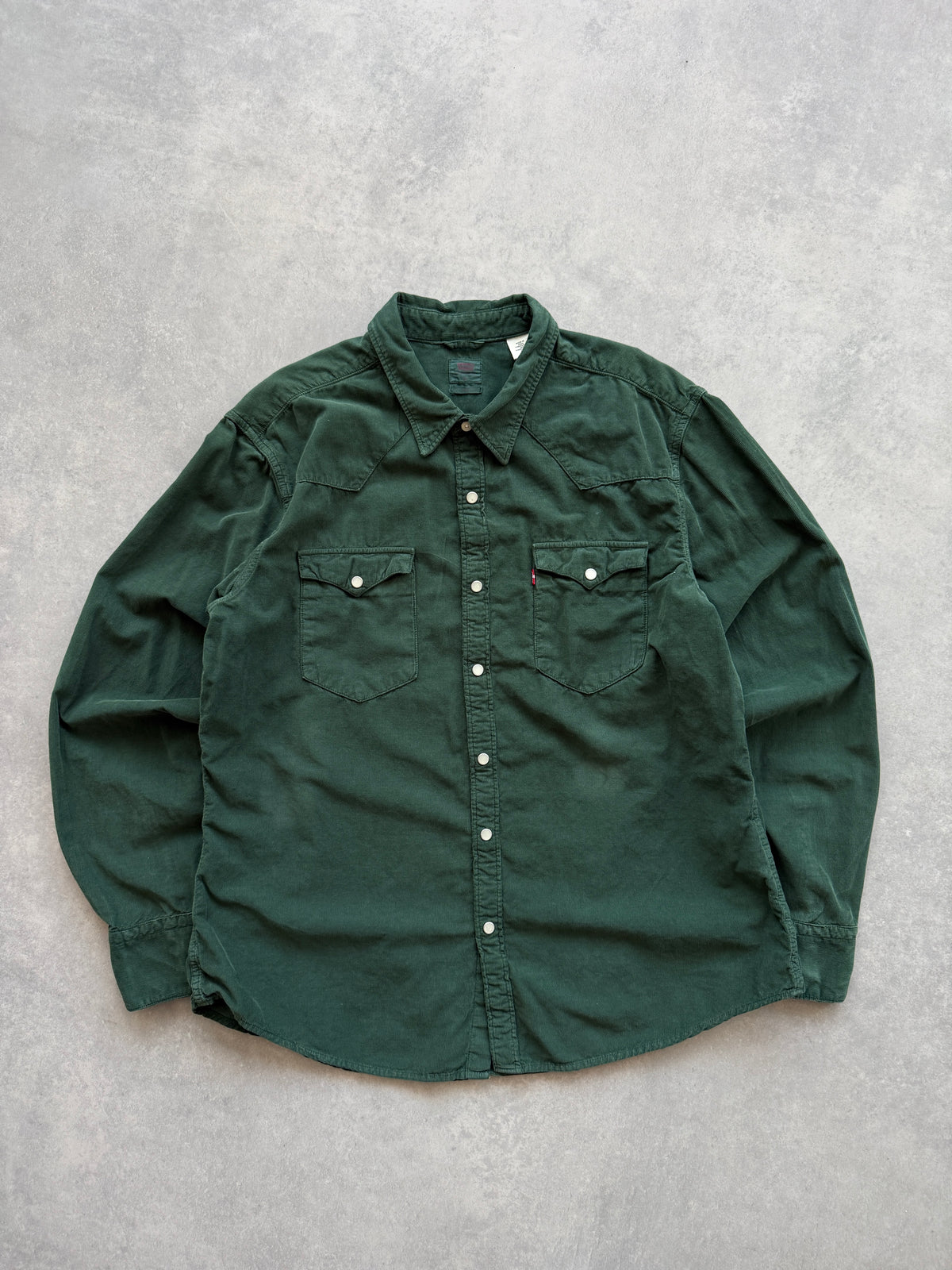 Levis retro muška zelena samtena košulja (L)