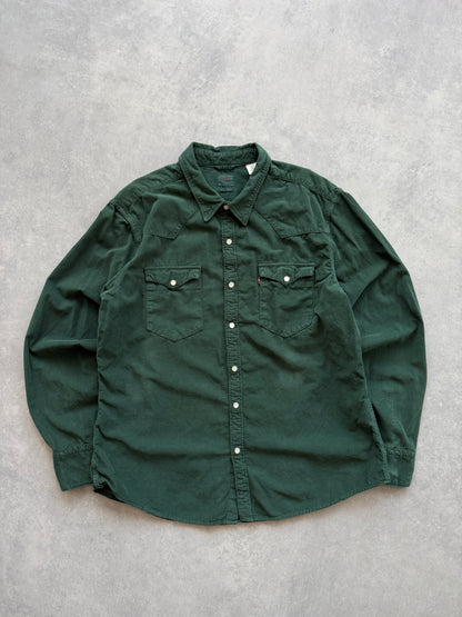 Levis retro muška zelena samtena košulja (L)
