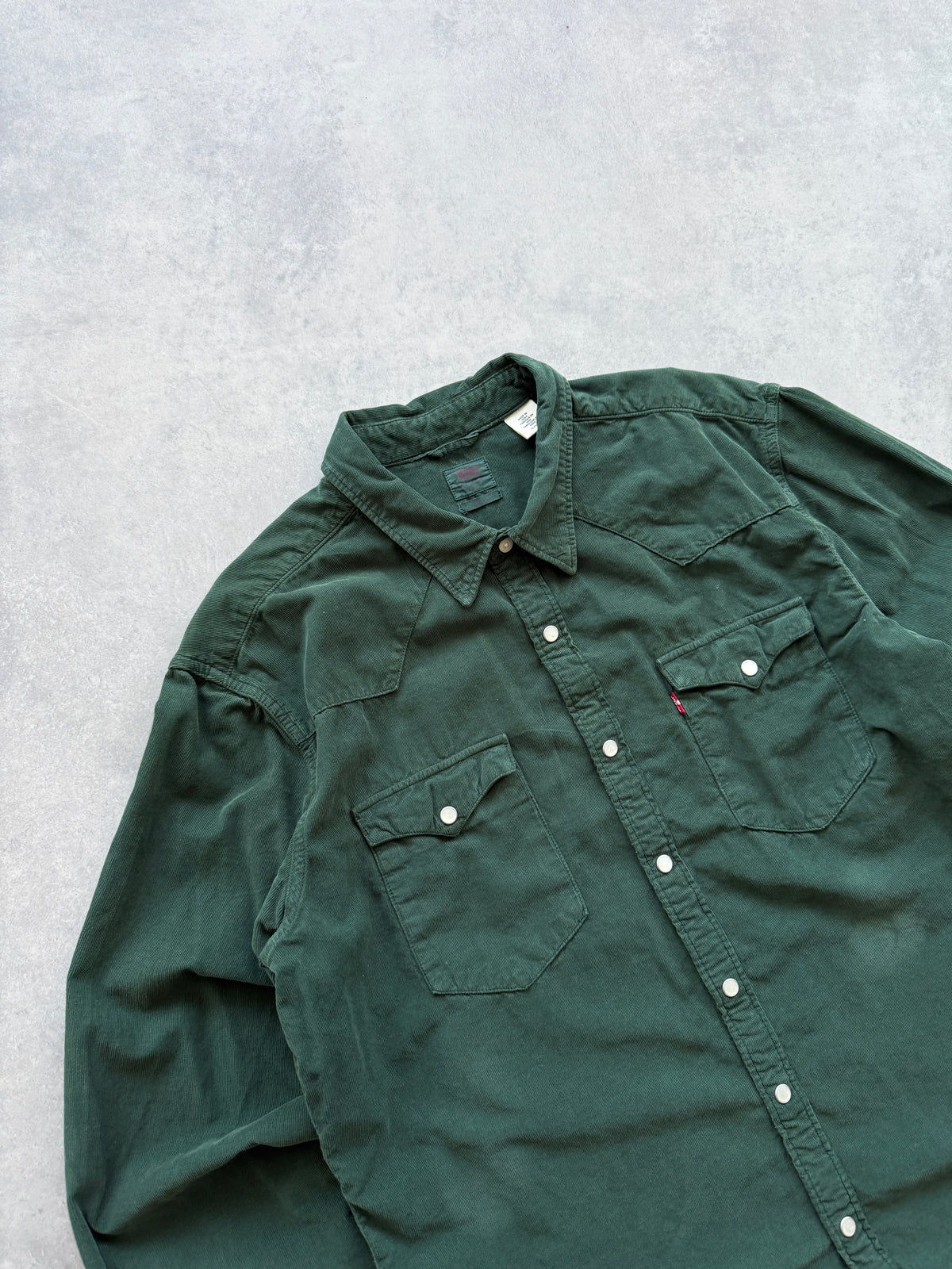 Levis retro muška zelena samtena košulja (L)
