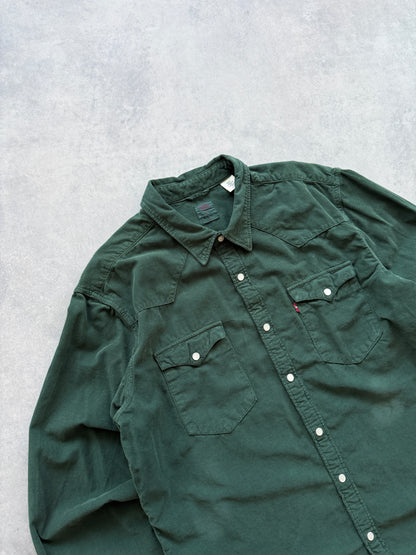 Levis retro muška zelena samtena košulja (L)