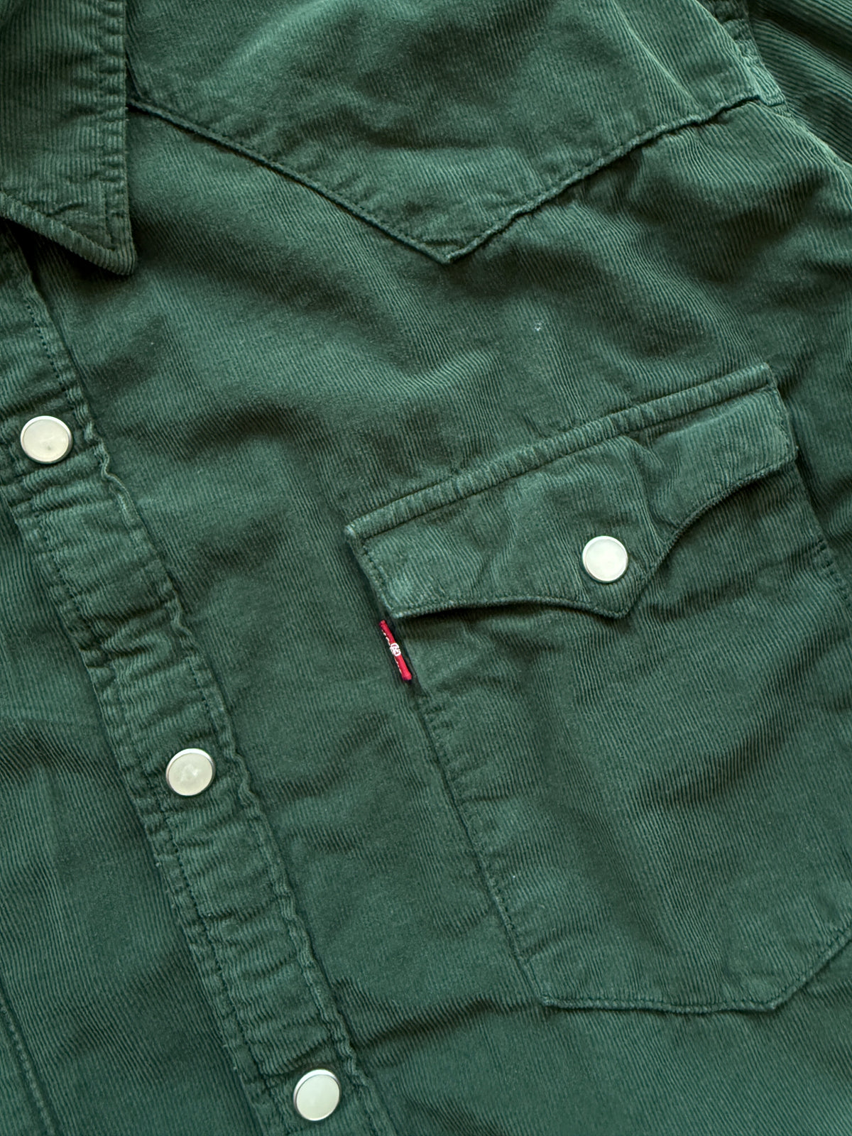 Levis retro muška zelena samtena košulja (L)