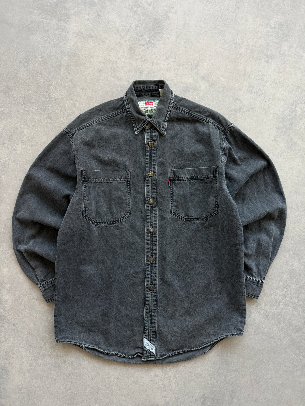 Levis vintage 90s muška washed black košulja (S)