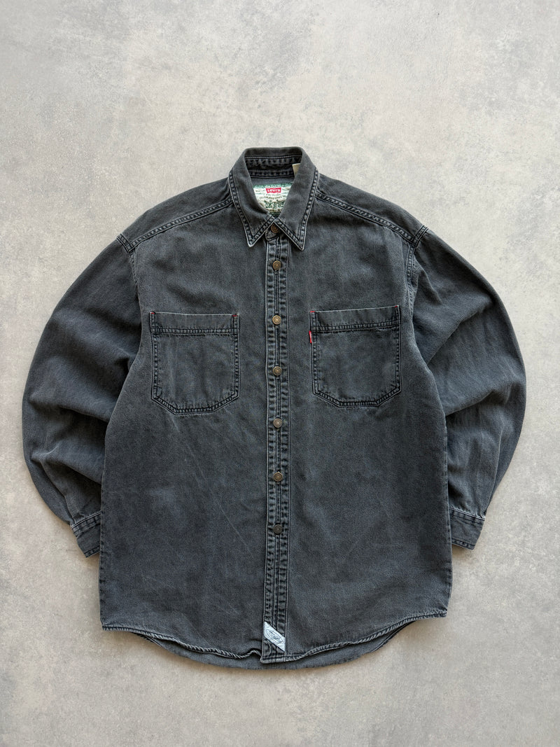 Levis vintage 90s muška washed black košulja (S)
