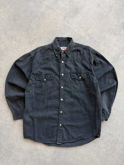 Levis vintage 90s muška crna košulja (M)