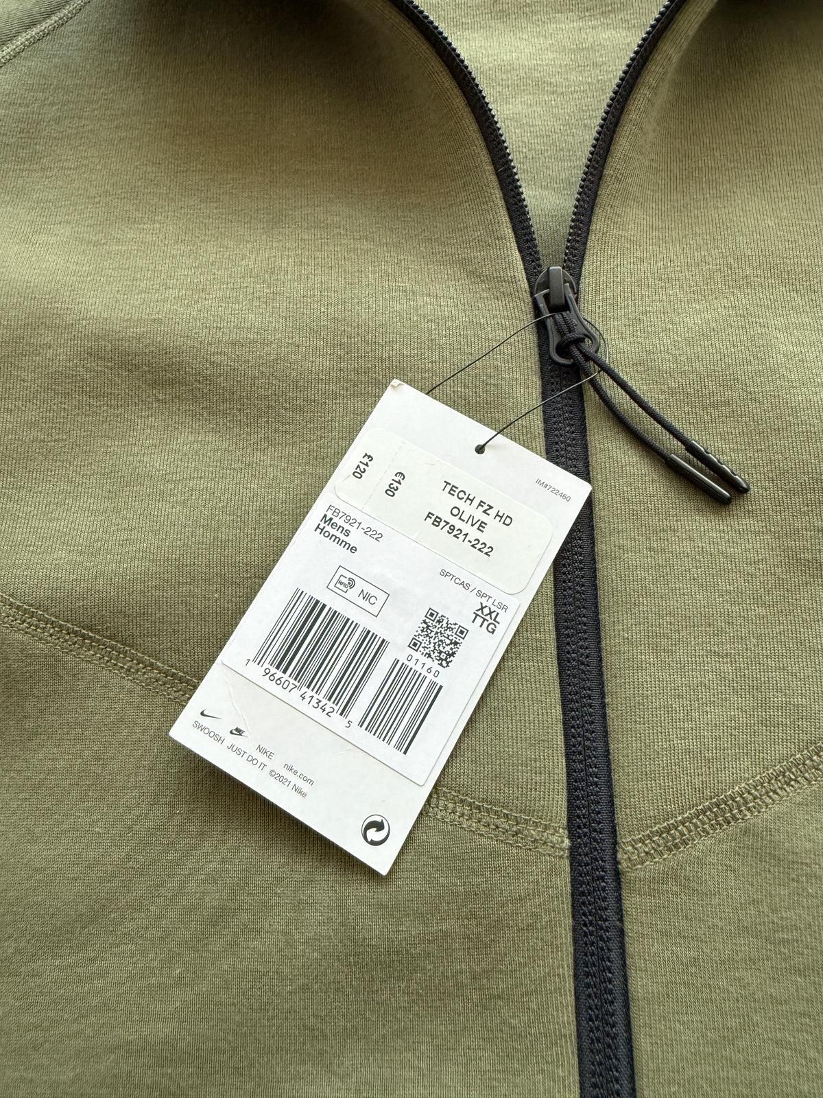 Nike Tech Fleece muška zelena dukserica (XXL)