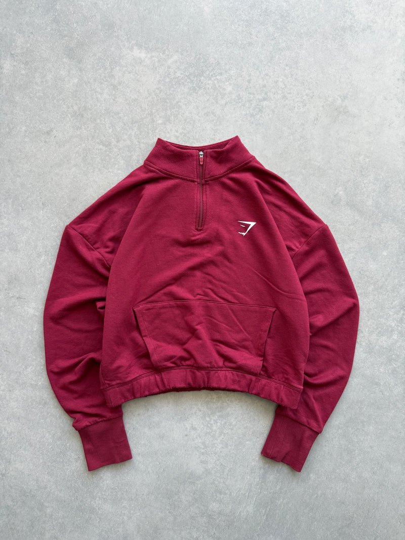 Gymshark ženska 1/3 zip majica za gym (S)