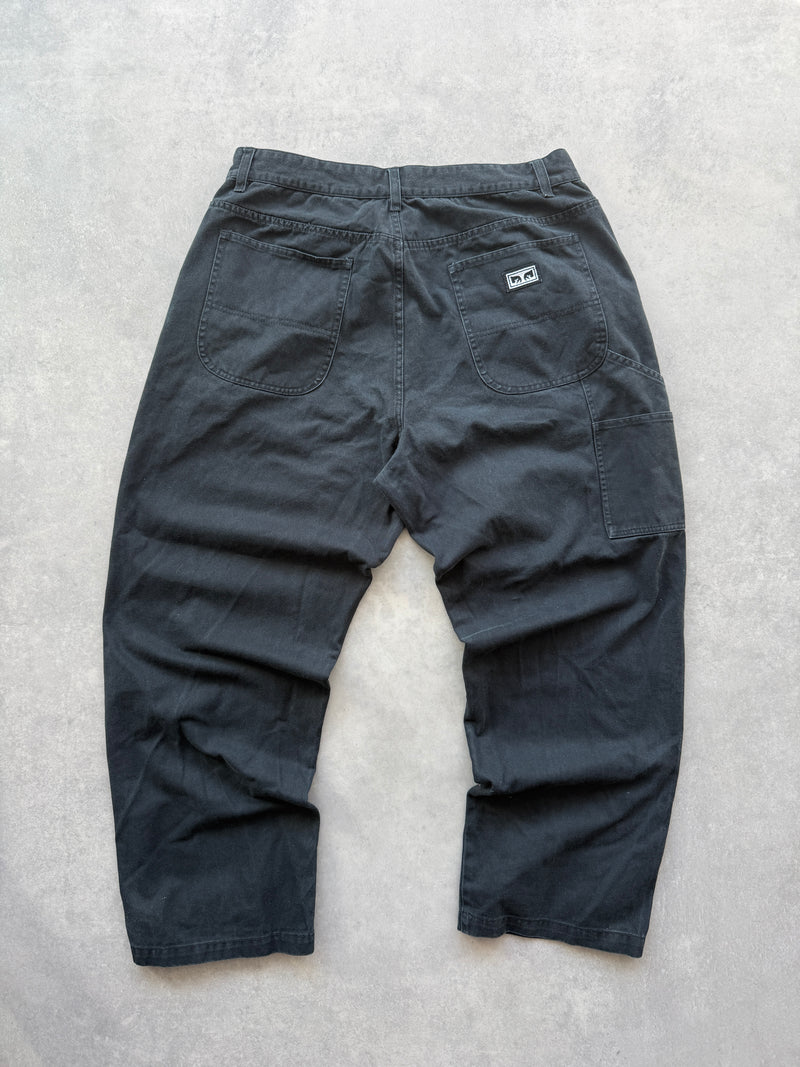 Obey muške crne baggy hlace (33)