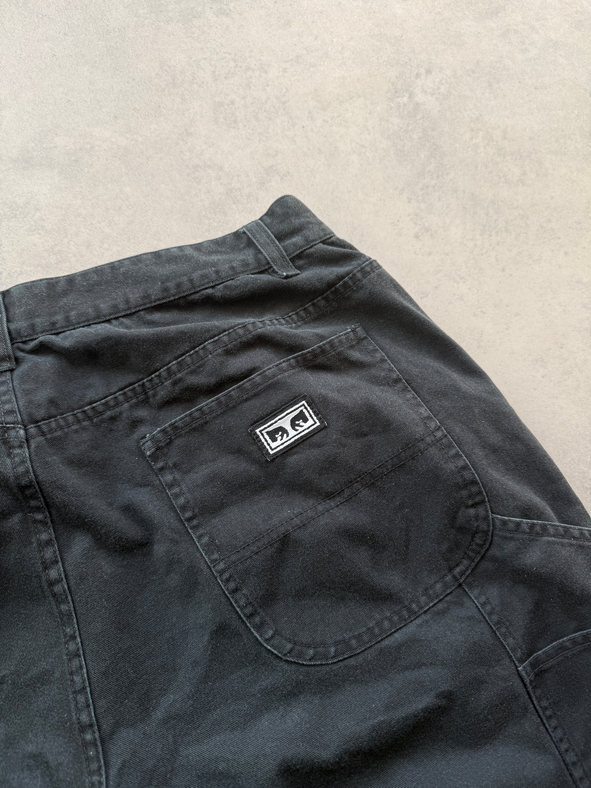Obey muške crne baggy hlace (33)