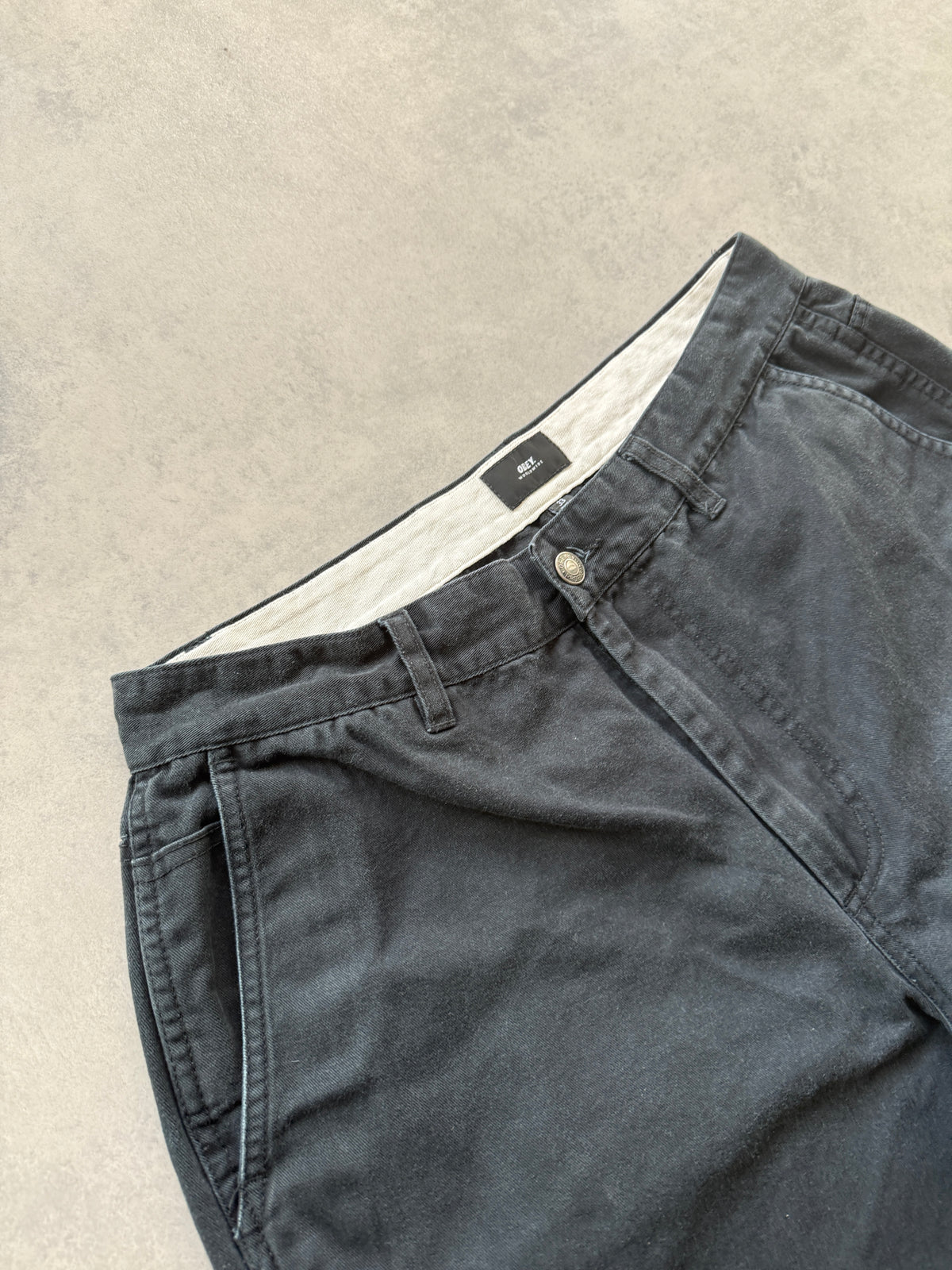 Obey muške crne baggy hlace (33)